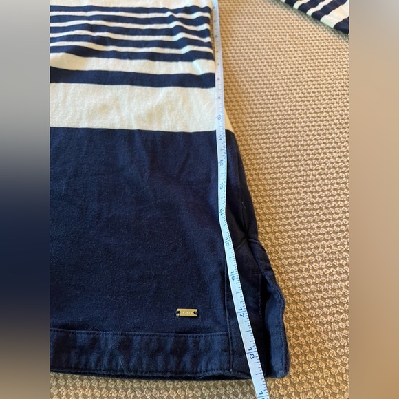 Tommy Hilfiger Women’s Navy & White Striped 3/4 Sleeve T Small - Picture 3 of 5